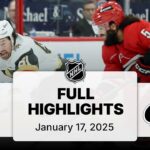 NHL Highlights | Golden Knights vs. Hurricanes | January 17, 2025