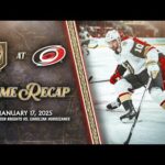 HIGHLIGHTS | Vegas Golden Knights at Carolina Hurricanes | Jan. 17, 2025