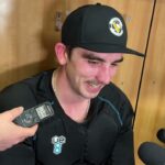 Goalie Goal! Penguins Alex Nedeljkovic beaming after goal, has been trying his whole life