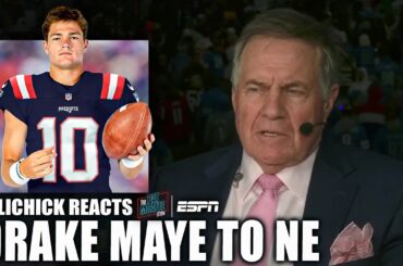 Bill Belichick reacts to the Patriots taking Drake Maye at No. 3 | Pat McAfee Draft Spectacular