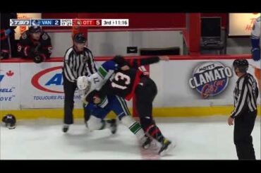 NHL Fight - Canucks @ Senators - Hamonic vs Paul - 28 04 2021