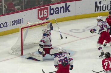 Louis Domingue Throws His Stick to Save Goal vs Blackhawks | 2024-25 NHL