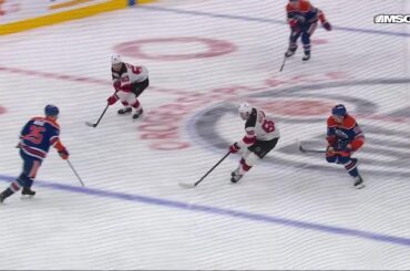 Stefan Noesen scores a goal against the Edmonton Oilers