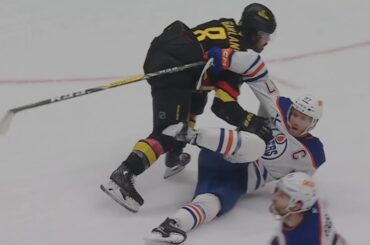 McDavid Crosschecks Conor Garland and Gets 🚫Game Misconduct🚫