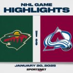NHL Highlights | Wild vs. Avalanche - January 20, 2025