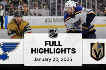 NHL Highlights | Blues vs. Golden Knights - January 20, 2025