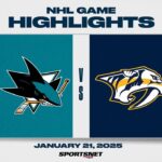 NHL Highlights | Sharks vs. Predators - January 21, 2025