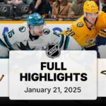 NHL Highlights | Sharks vs. Predators | January 21, 2025