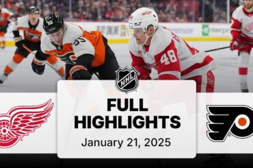 NHL Highlights | Red Wings vs. Flyers | January 21, 2025