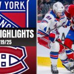 New York Rangers vs Montreal Canadiens | Game Highlights | 1/19/25 Game #46