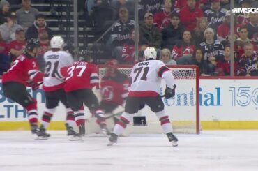 Artem Zub scores a goal against the New Jersey Devils