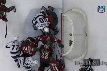 Niklas Backstrom robs Slava Voynov with 10 seconds left . Apr 23, 2013