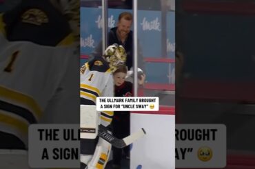 Linus Ullmark’s Son Came To See “Uncle Sway” ❤️