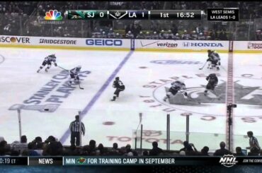 Jeff Carter snipe goal 1-0 May 16 2013 San Jose Sharks vs LA Kings NHL Hockey
