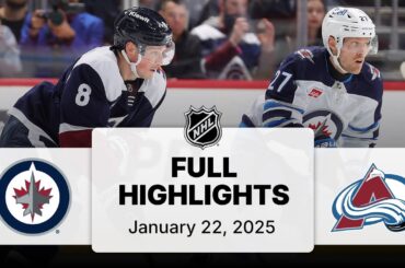 NHL Highlights | Jets vs. Avalanche | January 22, 2025