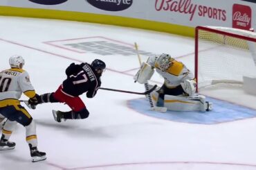 Yegor Chinakhov's two assists vs Predators in Blue Jackets win (20 oct 2022)