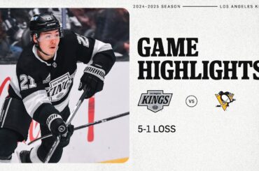 LA Kings Offense Cools Down in 5-1 Loss to Pittsburgh Penguins | Game Highlights