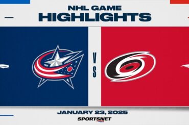NHL Highlights | Blue Jackets vs. Hurricanes - January 23, 2025