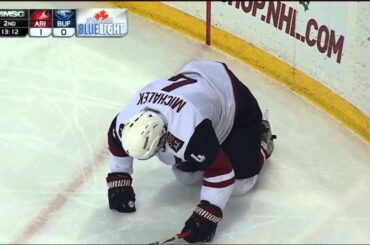 Nicolas Deslauriers Hit on Zbynek Michalek