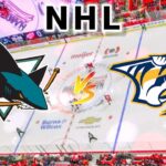 San Jose Sharks vs Nashville Predators | 2025 NHL Play by Play Live Score