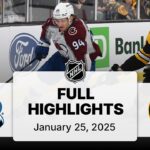 NHL Highlights | Avalanche vs. Bruins | January 25, 2025