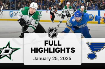NHL Highlights | Stars vs. Blues - January 25, 2025