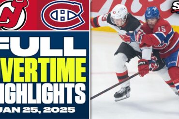 New Jersey Devils at Montreal Canadiens | FULL Overtime Highlights - January 25, 2025