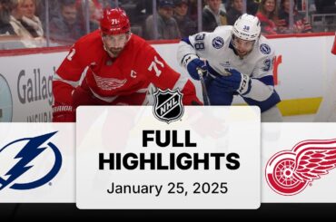 NHL Highlights | Lightning vs. Red Wings | January 25, 2025