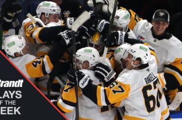 Nedeljkovic Mobbed By Penguins' Mates After Sniping Rare Goalie Goal | NHL Plays Of The Week