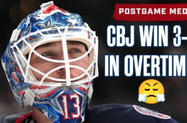 PARTY AT NATIONWIDE ARENA!! 🎉 Blue Jackets Win 3-2 in Overtime Over the LA Kings! 😤 | Postgame Media