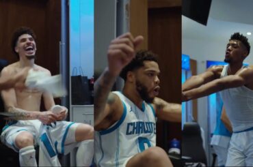 LaMelo Ball cracking up while teammates vibe to LiAngelo Ball’s new song 🤣