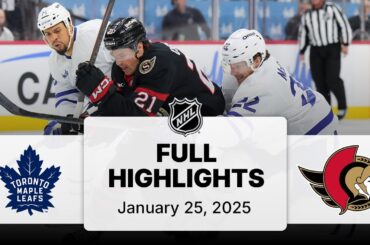 NHL Highlights | Maple Leafs vs. Senators | January 25, 2025