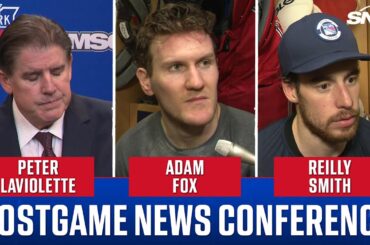 Peter Laviolette, Reilly Smith, and Adam Fox react to Rangers' 'tough loss' to Avalanche | SNY