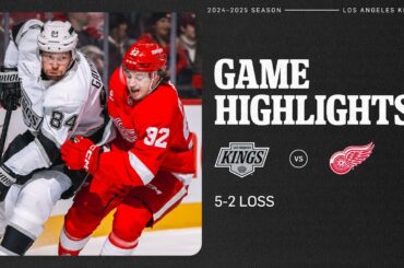 LA Kings Fall to Detroit Red Wings in Regulation by a Score of 5-2 | Game Highlights