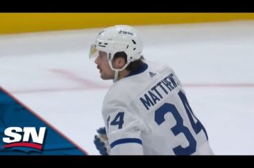 Maple Leafs' Auston Matthews Banks Rebound In Midair To Chase Philipp Grubauer