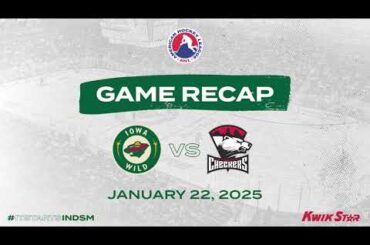 Iowa Wild vs Charlotte Checkers Game Highlights | 1.22.2025