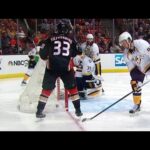 Rakell sends puck at net, Silfverberg knocks it in