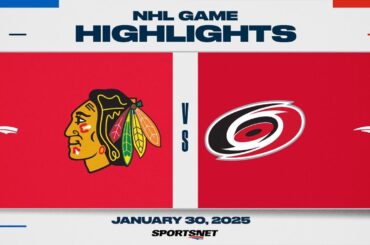NHL Highlights | Blackhawks vs. Hurricanes - January 30, 2025