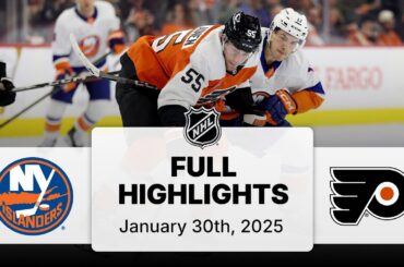 NHL Highlights | Islanders vs. Flyers | January 30, 2025