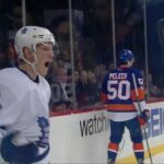 Soshnikov's blast from the attacking zone beats Greiss