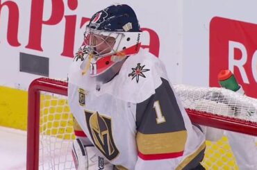 Golden Knights use fifth goalie of the season as Ferguson enters game for Lagace