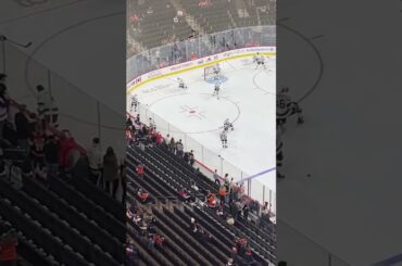 Drew Doughty signing an autograph in Philadelphia during warmups