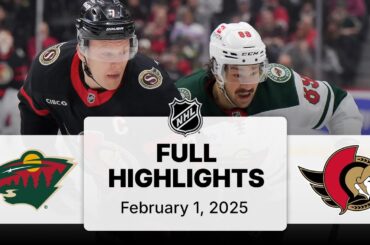 NHL Highlights | Wild vs. Senators | February 01, 2025