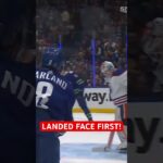 Warren Foegele shoves Conor Garland face first! 🫨 #nhl #canucks #oilers #nhlplayoffs Subscribe🔗bio