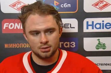 Александр Пашин после 1-го периода матча с ПХК ЦСКА. 48-й тур КХЛ-24/25