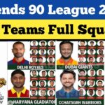Legends 90 Leaugue 2025 |All Teams Full Squad | Venue | 90 Ball Cricket Match |
