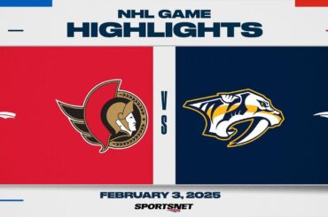 NHL Highlights | Senators vs. Predators - February 2, 2025