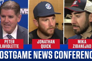 Peter Laviolette, Jonathan Quick, & Mika Zibanejad on Quick's 400th victory after Rangers win | SNY