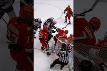 John Gibson Flashes The Leather