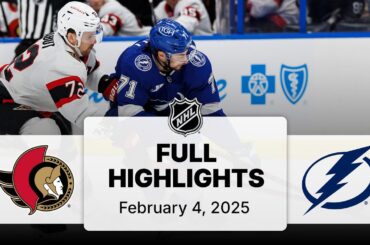 NHL Highlights | Senators vs. Lightning | February 04, 2025